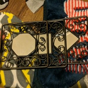 Metal Squares with different shaped mirrors